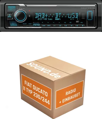 Produktbild von Autoradio Einbaupaket Kenwood KMM BT508DAB passend für Fiat Ducato 2 Typ 230/244 | Bluetooth Telefonieren DAB+