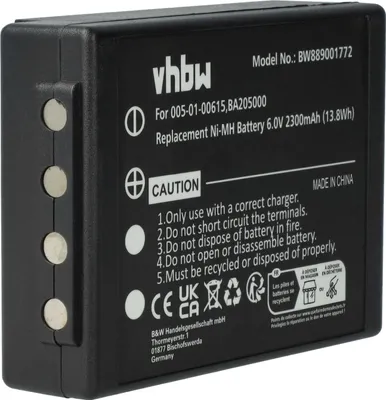 Produktbild von vhbw Akku Ersatz für HBC 005-01-00615, BA205000, BA206000, BA205030 für Industrie-Funkfernsteuerung Fernbedienung (2300 mAh, 6 V, NiMH) - Schwarz