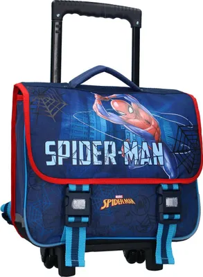 Immagine prodotto di Zaino trolley Spiderman 38x31x15 cm con manico telescopico e spallacci per bambini