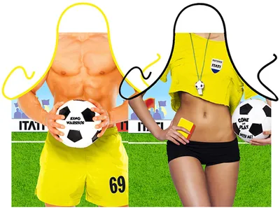 Produktbild von Schürzen Fußballfans Mann und Frau