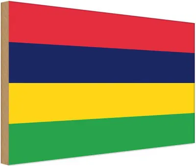 Produktbild von vianmo Holzschild 20x30 cm Mauritius Flagge Fahne Wappen