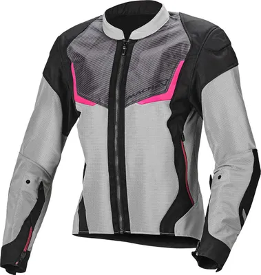 Produktbild von Macna Orcano Damen Motorrad Textiljacke, grau/pink, XS