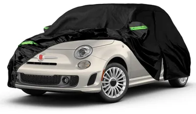 Obrázek produktu pro Voděodolné autoobaly pro modely Fiat 500/500C/500E/Abarth, rok výroby 2007-2024, vhodné pro celoroční použití venku, s uzavíratelným otvorem na zip