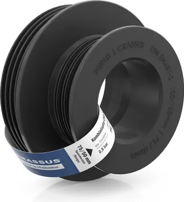 Immagine prodotto di Crassus Kombiadapter Druckdichte 0.5 bar 100/105 - 75/50mm Spannw.