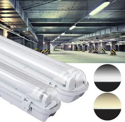 Produktbild von LED Feuchtraumleuchte 60cm Leuchtstoff Bürolampe Wannenleuchte Keller Badlampe