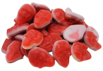 Obrázek produktu pro Ovocné želé malinové lebky s pěnovým cukrem Halal 1000g