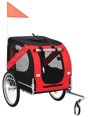 Imagen del producto de Remolque para bicicletas, transportador plegable para mascotas, color