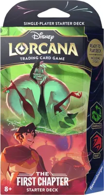 Produktbild von Ravensburger Disney Lorcana Trading Card Game: Das Erste Kapitel -Starter Deck Smaragd und Rubin (Englisch)