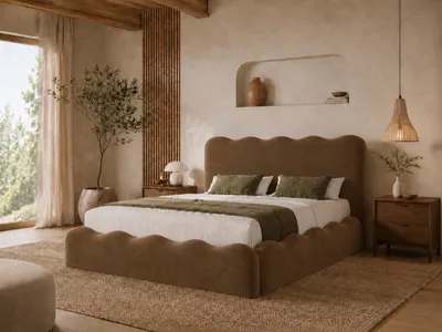 Produktbild von Emlar Polsterbett Bora 180x200 cm - Bett mit Bettkasten & Lattenrost - Velvet-Stoff - Doppelbett mit Stauraum Braun (Magic Velvet 2206)