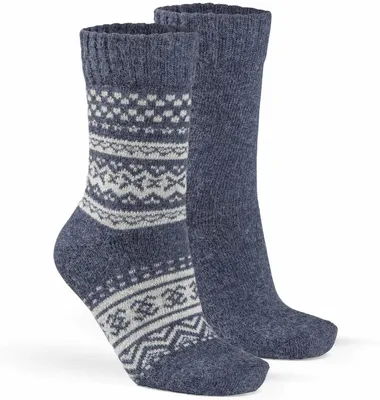 Produktbild von Fellhof Alpaka Hygge, 2-Pack Uni Alpaka-Wollsocken Dunkelblau, 2721-6