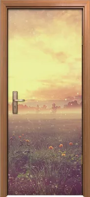 Produktbild von Türposter 80x200 cm Türaufkleber Türtapete Türfolie Klebefolie Sonnenuntergang Landschaft fantastisch