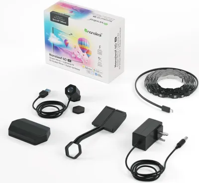 Produktbild von Nanoleaf 4D V2 TV Screen Mirror + Light Strips Kit (for TV & Monitor up to 65'')|24 W|Multicolor RGB
