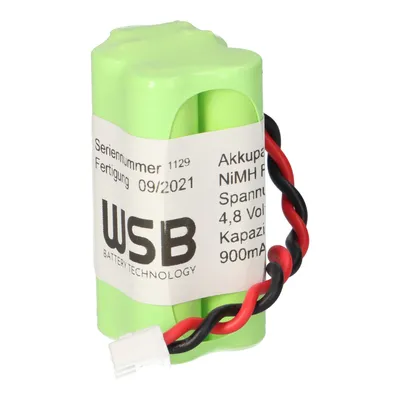 Obrázek produktu pro Baterie nouzového světla 4,8 V 900 mAh F2x2 JST XHP-2 konektor