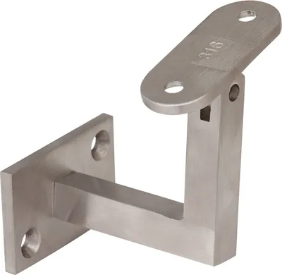Produktbild von Edelstahl Handlaufträger beweglich, flach