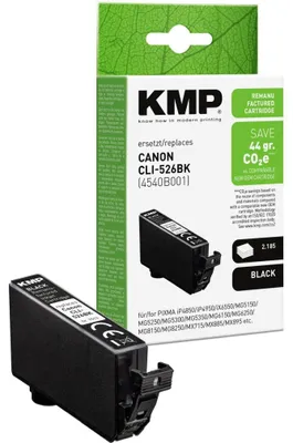 Obrázok produktu pre KMP 1513,4011 KMP schwarz Druckerpatrone kompatibel zu Canon CLI-526 BK