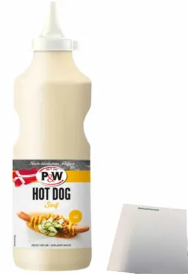 Produktbild von P&W Original Dänischer Hot Dog Senf (900g Flasche) + usy Block