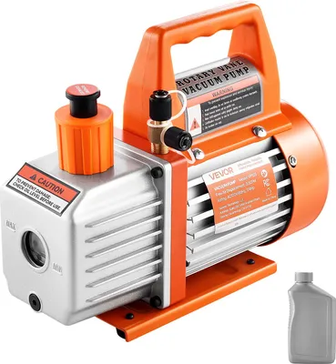 Obrázek produktu pro VEVOR vývěva, 99 l/min, HVAC Jednostupňová rotační lamelová vývěva na střídavý proud, pro systémy R134a R22 R410a, s olejovou lahví, 4pólový motor, 5 Pa, pro odplyňování pryskyřic v klimatizačních systémech automobilů