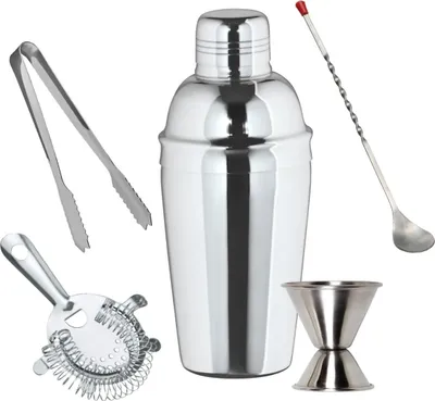 Produktbild von Cocktail Shaker Set groß- 3-teiliger EDELSTAHLSHAKER