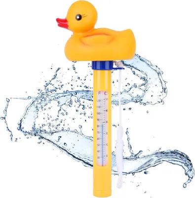 Produktbild von Schwimmbadthermometer, schwimmende Wassertemperaturmessung, Cartoon Ente, für Pools