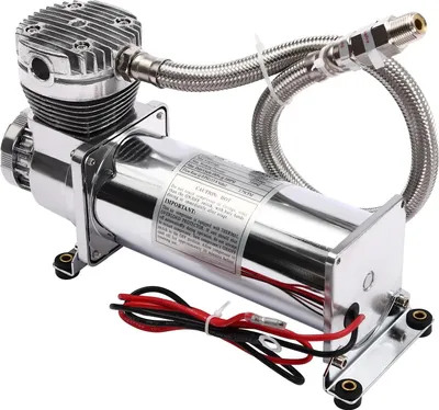 Produktbild von Tragbarer Hochdruck-Luftkompressor - 12V Auto-Kompressor - 200 PSI - 50 l/min - Luftfederung - Manometer - EU-Stecker - Tank bis 19 l