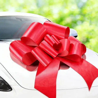 Produktbild von Riesige Auto Schleife XXL 76 cm Rot Große Masche Geschenkdekoration