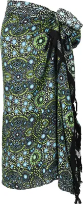 Produktbild von Bali Sarong, Wandtuch, Wickelrock, Sarongkleid - Grün/blau, Uni, Mehrfarbig, Viskose, 160*110 cm, Sarongs & Tücher