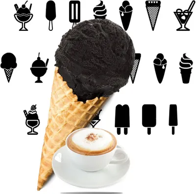 Produktbild von Cappuccino Schwarzes Eispulver Vegan Zucker-, laktosefrei 333 g
