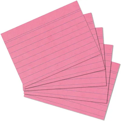 Productafbeelding van EXACOMPTA 38085SB EXACOMPTA indexkaarten, DIN A8, met lijnen, roze