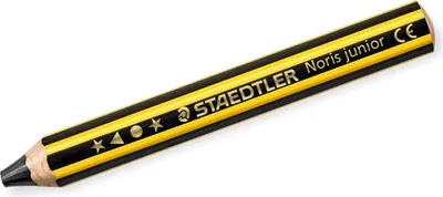 Produktbild von Bleistift Noris junior 2B schwarz gelb Packung mit 6 Stück