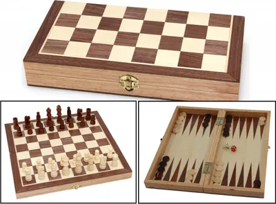 Produktbild von Schach - Backgammon Kassette, Spiel mit Intarsien Spielfeldern