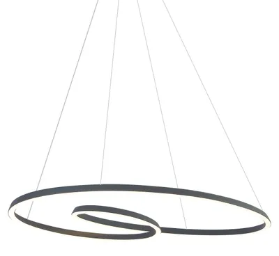 Produktbild von Skandinavische Hängelampe Schwarz 110cm inkl LED 3 Stufen Dimmbar Circuit