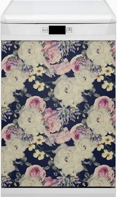 Produktbild von Magnete  Dekorative Magnet Folie für Geschirrspüler 45x80 cm Küche  - Barockblüten