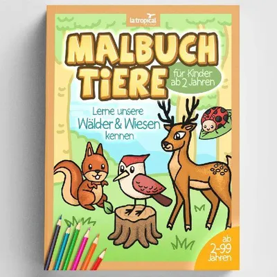 Produktbild von Malbuch Tiere für Kinder ab 2 Jahren