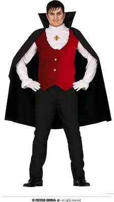 Produktbild von Vampir Halloween Kleid Mantel Rote Weste Gruseliger Dracula Klassische Blutfarbe Majestätische Dunkelheit Eleganz Umhang Verführerische Nacht Figur, Größe: 48 - 50 (M) Farbe: Grau