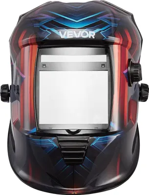 Imagen del producto de Casco de soldadura con oscurecimiento automático y reproducción de color real, lente de 100 x 80 mm, alimentado por energía solar. Máscara de soldador con 4 sensores de arco, rango de oscurecimiento amplio de 4/5-9/9-13, ideal para soldadura TIG, MIG, ARC, corte y esmerilado. Serie METIS