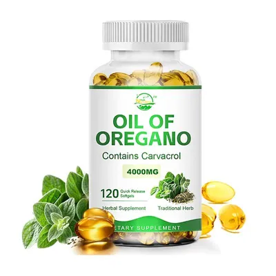Produktbild von Oil of Oregano 4000mg (120 Kapseln) Nahrungsergänzungsmittel, Anti-Ageing, Immunsystem, Verdauungsgesundheit, Antioxidant, Gelenke