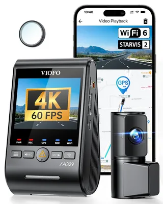 Imagen del producto de Cámara de tablero 4K a 60 FPS + cámara dual 2K con Wi-Fi 6 - Sensores Sony STARVIS 2 - Color