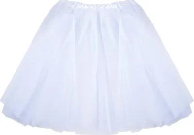 Produktbild von Weißes Tutu Kostüm, Tüllrock 40cm Rocklänge, mit elastischem Gummiband