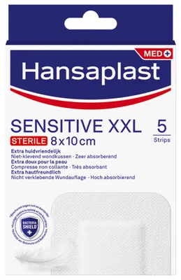 Produktbild von Inselpflaster Hansaplast Sensitive XXL 5 Stück, Wundpflaster, Hautschutz