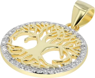 Produktbild von 925/- Echt Silber Lebensbaum-Anhänger "Tarian" (ohne Kette), rhodiniert