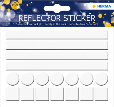 Produktbild von HERMA Reflektorsticker "Neutral" 1 Blatt à 18 Sticker
