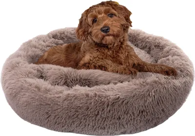 Produktbild von Hundebett Katzenbett Flauschig Hundekissen Hundesofa Hundedecke Hundekörbchen Ø80 cm