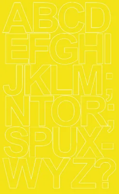 Image de Lettres autocollantes, 12 cm, jaune brillant