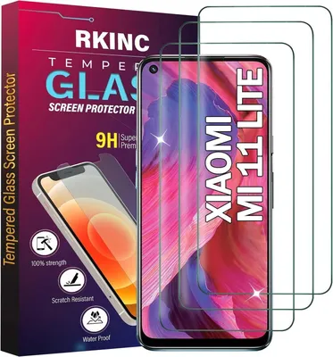 Produktbild von Panzerglas Schutz Glas für Xiaomi Mi 11 Lite/Mi 11 Lite 5G 3 Stück Clear HD Folie 0,33mm Kratzschutz blasenfrei