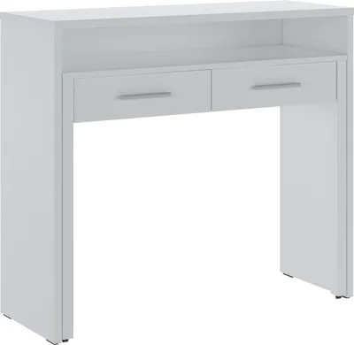 Immagine prodotto di Dmora Scrivania Opaglio 98.6x36.6x86.9h cm Bianco, 2 Cassetti Modulabile