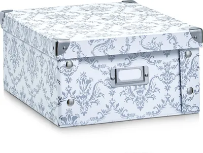 Produktbild von Zeller Aufbewahrungsbox "Vintage", Pappe, weiß - 31x26x14; 17972