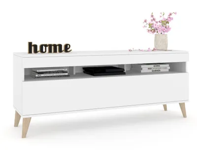 Produktbild von TV-Lowboard Fernsehschrank PLAY STEHEND Weiß Matt/Weiß Matt 120cm