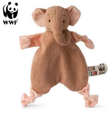 Produktbild von WWF Cub Club - Schmusetuch Ebu der Elefant (beige, 30cm) für Kleinkinder Elephant Schnuffeltuch