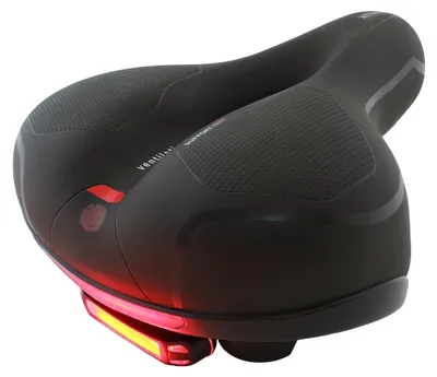 Image de APT RW5I Selle de vélo en gel avec feu arrière noir