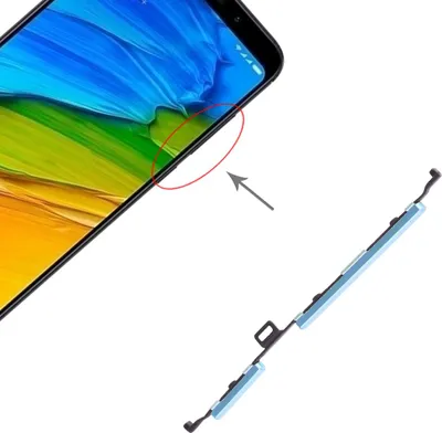 Obrázek produktu pro Tlačítko napájení a hlasitosti Blue pro Xiaomi Redmi 5 Plus Příslušenství On Off Náhradní díl